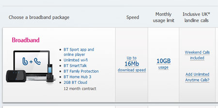 broadband connection